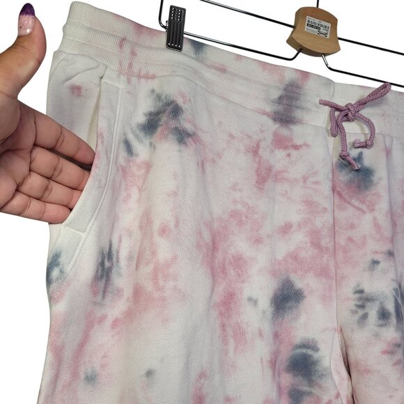 Goodthreads Women's Heritage Fleece Basic Lilac Tie-Dye Jogger Pants XX-Large - Picture 2 of 13